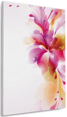 Produktbild von Wallario Premium Leinwandbild Pinkes Blumenbuket in Größe 60 x 90 cm