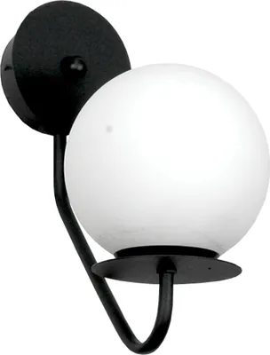 Image de Applique murale moderne en verre, 27 cm, E14, IP20, noir
