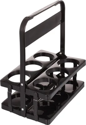 Produktbild von Halter für 6 Flaschen aus Kunststoff, schwarz, Packung 1 Stk.