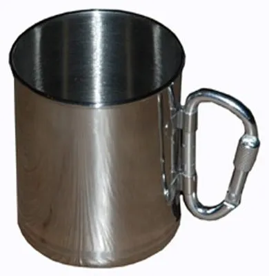 Produktbild von Becher mit Karabiner - Edelstahl - 300 ml - Schraubverschluss - Outdoor