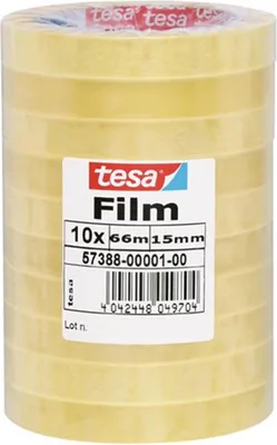Obrázok produktu pre TESA 57388-00001-00, 66 m, Priehľadná, 15 mm, 10 kusov