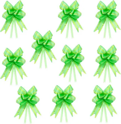 Produktbild von Oblique Unique 10 Geschenkschleifen mit Geschenkbändern Deko Schleifen - hellgrün