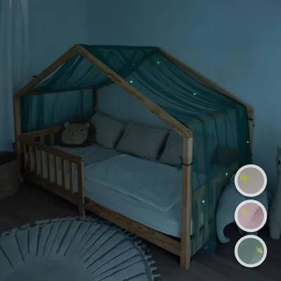 Produktbild von Himmel für Hausbett mit leuchtenden Sternen - 1 Stoffbahn