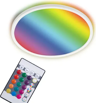 Produktbild von LED Panel Dimmbar Fernbedienung RGB Ultraflach 15W weiß Kunststoff Briloner