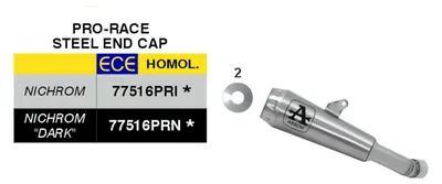 Obrázok produktu pre Homologovaný výfukový systém ARROW Pro-Race typu „slip-on“ z nichromu pre motocykel Yamaha YZF R3