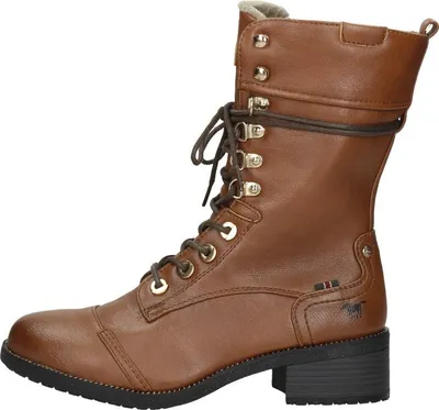 Produktbild von Mustang Veterschoenen Hoog  Veterschoenen Hoog - Cognac - Maat 36