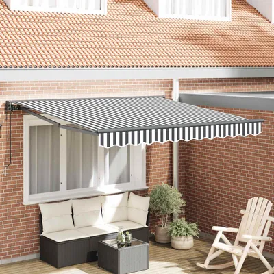 Image de vidaXL Cadre de store anthracite et blanc 300 x 250 cm