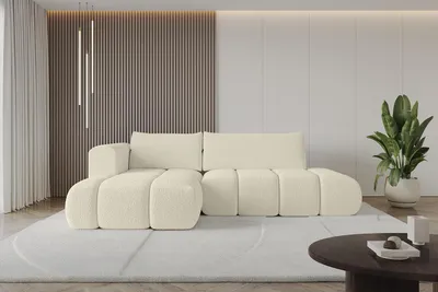 Produktbild von ALTDECOR Ecksofa mit Schlaffunktion und Bettkasten CLOUD-L 280x185x90 Beige - Corner Sofa Bett Eckcouch Couch L-Form Schlafcouch Ausziehbar Wohnlandschaft Schlafsofa Cauchsofa