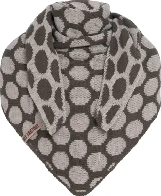 Produktbild von Knit Factory Liva Dreiecksschal - Taupe/Iced Clay - 180x75 cm