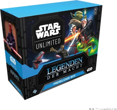 A Star Wars Unlimited: Legenden der Macht Prerelease-Box.