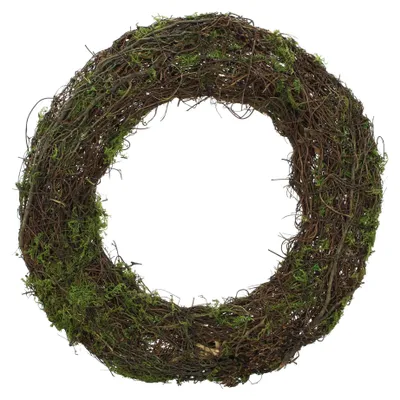 Deko-Kranz Moos, Birkenringe, Naturzweige, Ø 40 cm