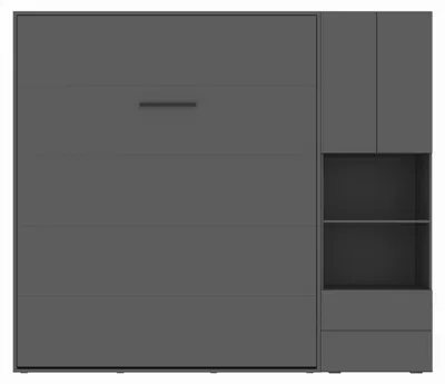 Produktbild von Schrankbett SET M3 140x200 und Schrank  (Tiefe 55 cm)  Anthrazit