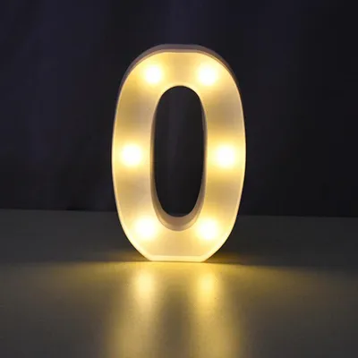 Obrázok produktu pre LED podsvietené číslo 3D, 22 cm číslo 0
