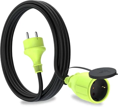 Productafbeelding van 3m Schuko-verlengkabel IP44 voor buitengebruik - H05RR-F3G 1,5mm² met geaarde contactdoos