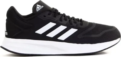 Produktbild von adidas Duramo 10 Laufschuhe Schwarz Größe 8 mit LIGHTMOTION Dämpfung, Obermaterial aus recyceltem Textil, Synthetik und Mesh, atmungsaktiv und rutschhemmend, für Laufen und Alltag.
