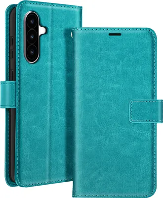 Image de Mayaxess, étui pour Samsung Galaxy A56, porte-monnaie avec dragonne, turquoise