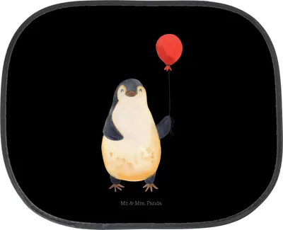 Produktbild von Mr. & Mrs. Panda Sonnenblende Auto Pinguin Luftballon - Schwarz - Geschenk, Jahrmarkt, Sonnenschutz, Geschenkidee, Hitzeschutz, Beste Freundin, Liebe, Kirmes, Autoscheibe