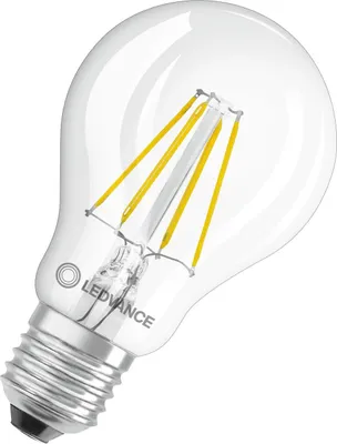 Produktbild von LEDVANCE LED CLASSIC A 4W 827 klar E27 Lampe 470lm 2700K warmweiss wie 40W 4099854068980