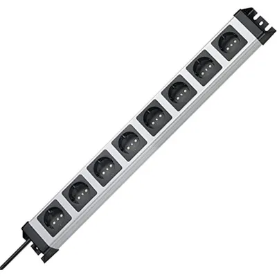 Produktbild von Kopp 226920014, 1,4 m, Drinnen, Typ F, IP20, Schwarz, Silber, 8 AC-Ausgänge