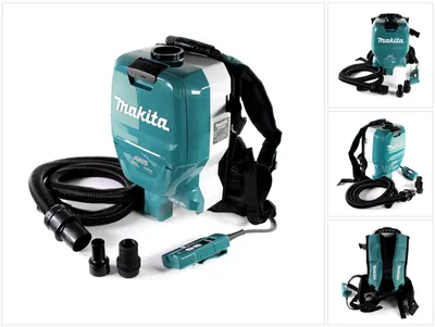 Zdjęcie produktu dla Makita DVC265ZXU, 85 W, Backpack vacuum, Suchy, Worek na kurz, 2 l, HEPA