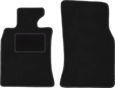 Image de Tapis de sol avant velours sur-mesure pour Mini Cooper R56 (2006-2013, hatchback) noir, jeu 2 pièces, fixations - STANDRAD