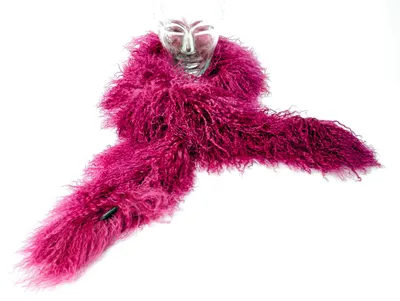 Produktbild von Tibet Lammfell Boa Schal JAY16 Magenta 10x140cm