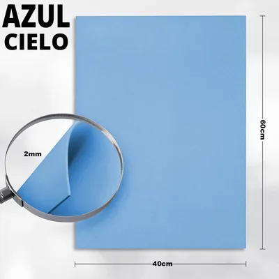 Obrázok produktu pre EVA pena – pena na modelovanie – 40 x 60 cm – hrúbka 2 mm – flexibilná – 12 kusov – svetlomodrá