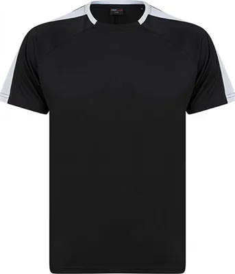 Produktbild von Finden+Hales LV290 | Uni Team T-Shirt, Single Jersey - Farbe: Black/White - Größe: S