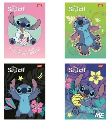 Obrázek produktu pro Zápisník A5/16 stran, čtverečkovaný, Stitch (15 ks) – UNIPAP