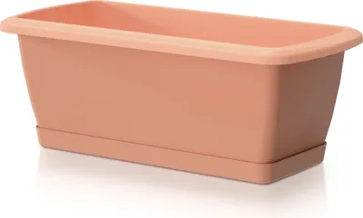 Produktbild von Blumenkasten Balkonkasten 400 mm aus Kunststoff – Farbe Terrakottat - wetterfest - Blumenkästen Balkonkästen Pflanzgefäße Pflanzkasten