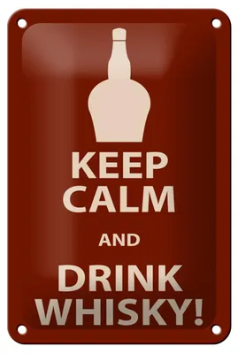 Produktbild von Blechschild Alkohol 12x18cm Keep Calm and Drink Whisky