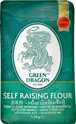 Produktbild von Green Dragon Selbsttreibendes Mehl 1,5kg | Weizenmehl | Mehl mit Backtriebmittel Backpulver