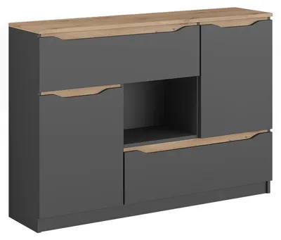 Zdjęcie produktu dla Kredens Vicco Ruben Antracyt/Dąb artisan 120 x 83.6 cm, Model 62895