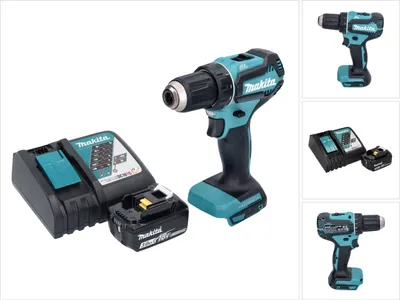 Immagine prodotto di Trapano avvitatore a batteria senza spazzole Makita DDF 485 RF1 18 V 50 Nm + 1x batteria 3,0 Ah + caricabatterie
