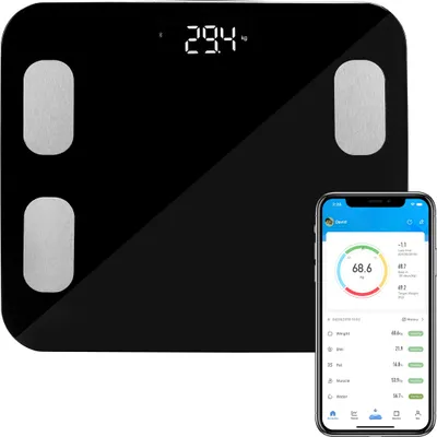 Produktbild von Tristar WG-2440, Elektronische Personenwaage, 150 kg, 100 g, Schwarz, kg, Rechteck
