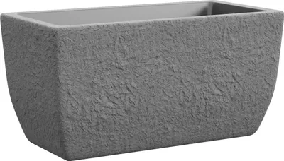Produktbild von tera® Pflanztrog PETRAM Stone Grey grau rechteckig 81 x 50 cm - Kunststoff