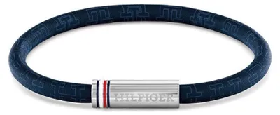 Produktbild von Blaues Herrenarmband aus Kunstleder mit bedruckter Kordel 2790702