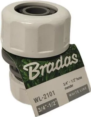 Produktbild von Bradas Schlauchverbinder WHITE LINE 3/4" auf 1/2" weiß