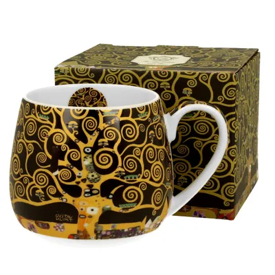 Image de Duo Kaffeebecher Klimt Tree Of life aus Porzellan, Becher, teetasse, Kaffeetasse mit henkel 430 ml