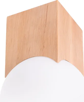 Produktbild von Plafond SOLIS Naturholz 1xG9 8W Holz/Glas 19x12x12cm Sollux Lighting