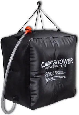 Produktbild von dkd-home-decor Solar Campingdusche 40 L, Schwarz, PVC, 40 x 40 x 24 cm