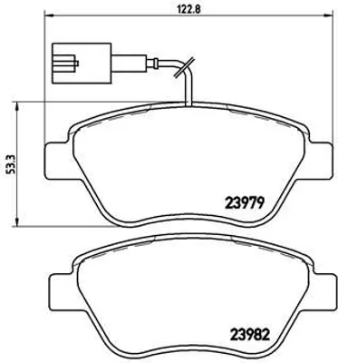 Produktbild von Brembo Bremsbelagsatz, Scheibenbremse Vorderachse P 23 108