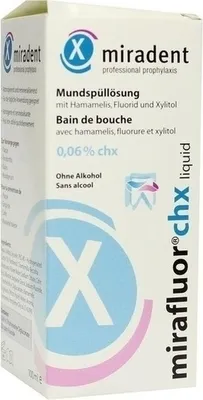 Zdjęcie produktu dla Miradent płyn do płukania jamy ustnej mirafluor chx 0,06% 100 ml