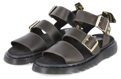 Productafbeelding van Dr. Martens dames sandalen, model GRYPHON, kleur groen, glad leer, maat 40
