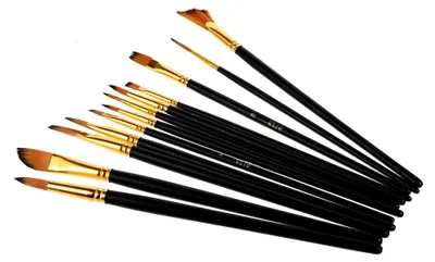 Produktbild von 12-teiliges Aquarellpinselset mit Nylonhaaren für Malerei