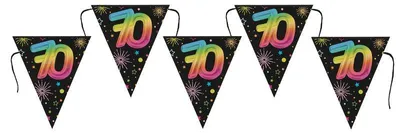 Produktbild von Wimpelkette 70. Geburtstag bunt 3 m
