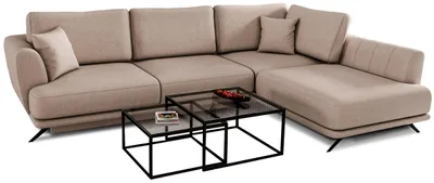 Produktbild von Eckschlafsofa ZAFRINA - Cappuccino, rechte Ecke