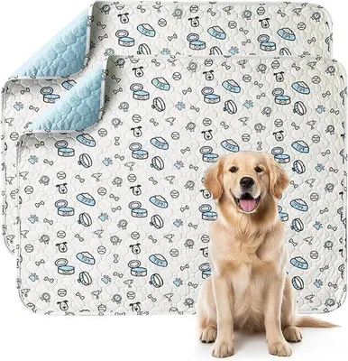 Produktbild von Waschbare Unterlagen für Hunde, Set mit 2 Stück, saugfähige Welpenunterlagen, 41 x 41 Zoll