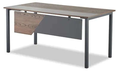 Productafbeelding van Bureau zonder lades, bruin, modern design met metalen frame