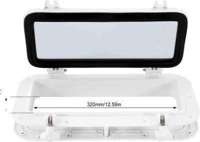 Immagine prodotto di Finestra oblò rettangolare, materiale resistente, facile da installare, BIANCO